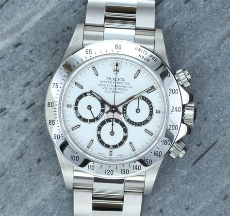 rolex daytona fond blanc acier|rolex daytona prix.